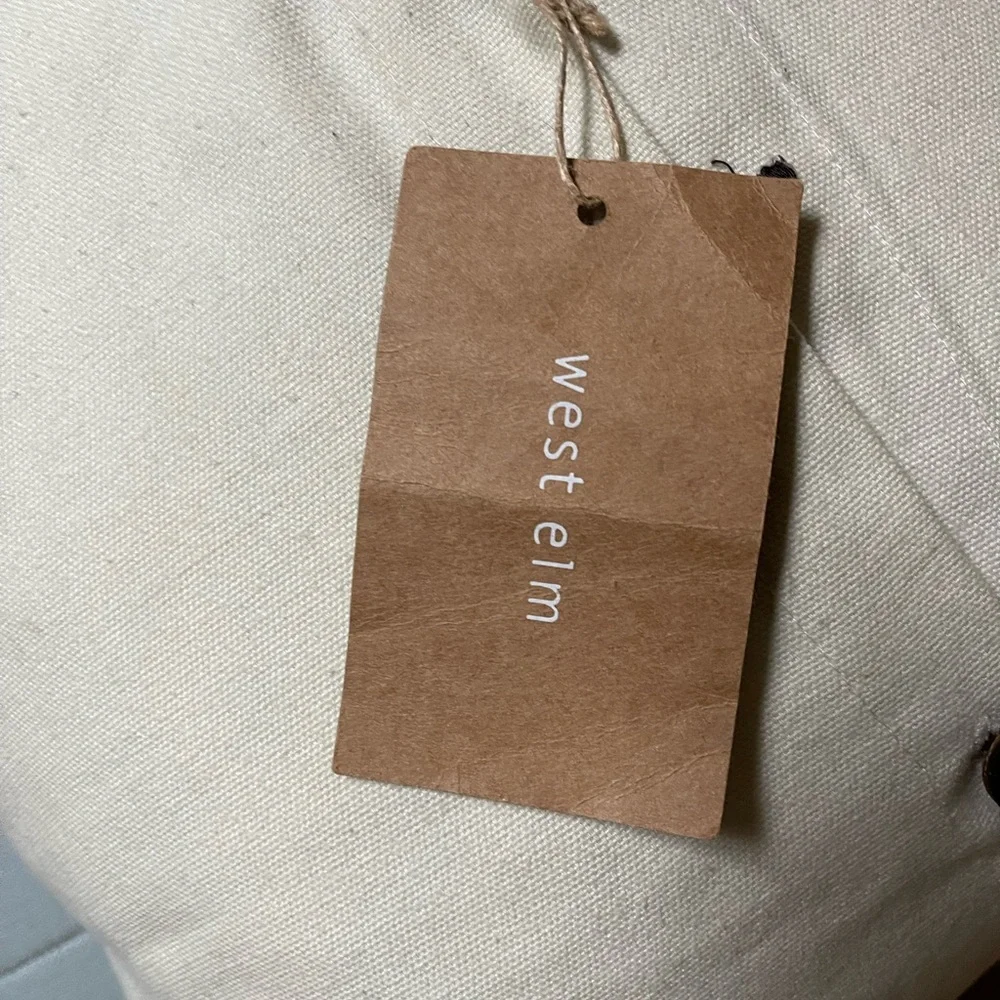 West Elm Gold and Cream Decorative Pillow Cover ONLY